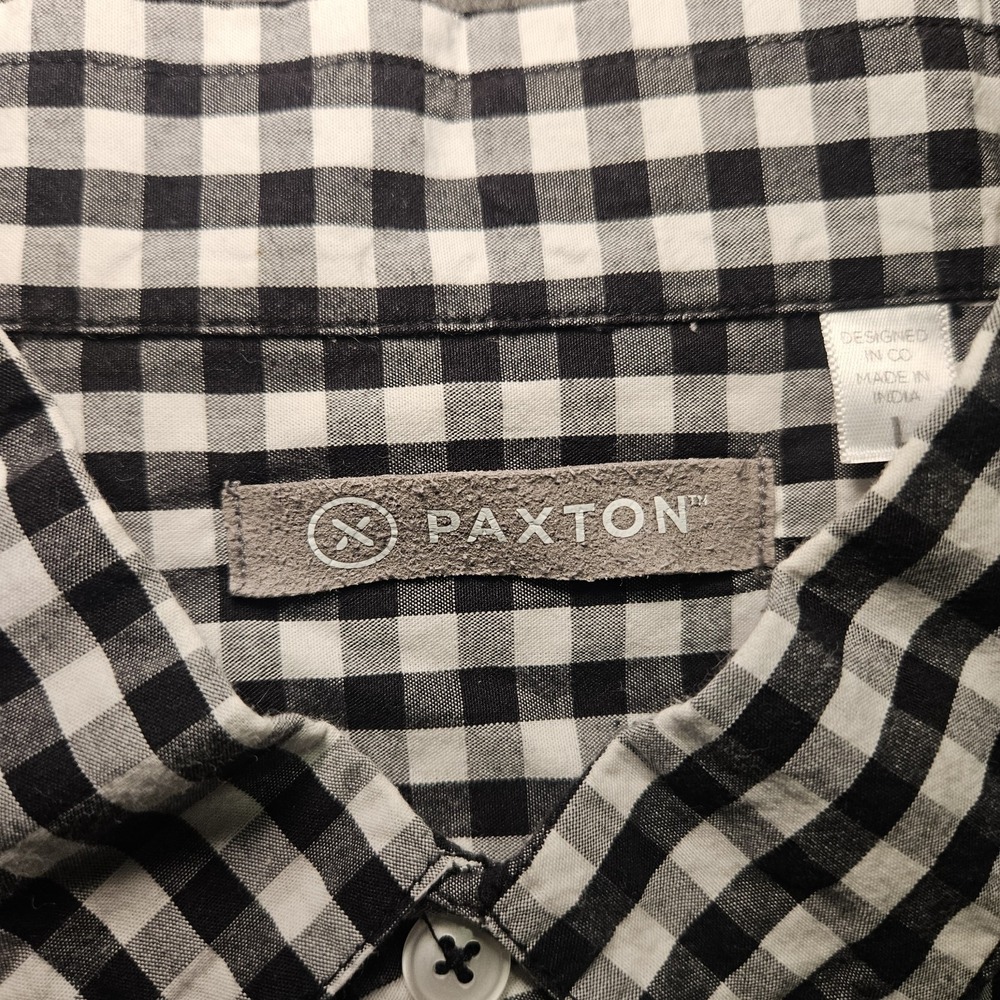 Paxton Button Down Longsleeve Shirt Black Gingham Plaid University Of Colorado L - Picture 3 of 11
